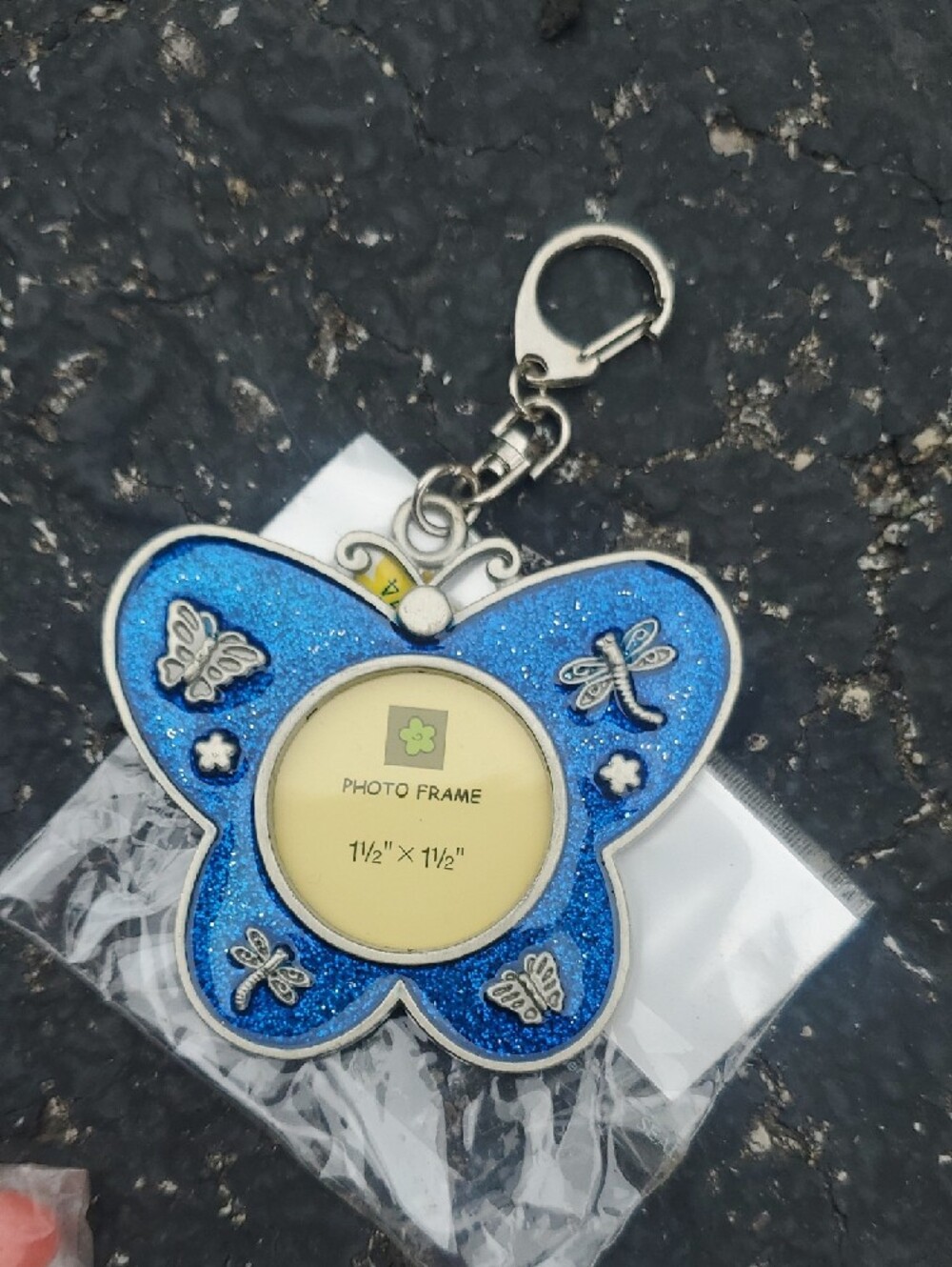 Butterfly Keychain and Assorted Enamel Butterfly Magnets - Orange & Blue - Picture 3 of 4